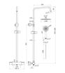 Orchard Cool-Touch Thermostatic Mixer Shower w/Riser & Overhead Kit - Chrome