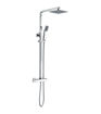 Corrie Square Thermostatic Bar Mixer w/Riser Kit - Chrome