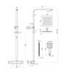 Corrie Square Thermostatic Bar Mixer w/Riser Kit - Chrome