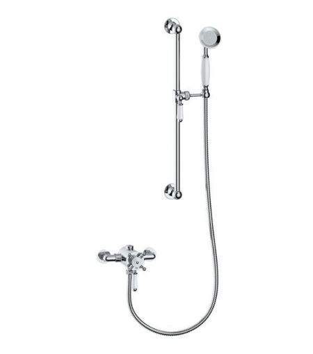 Hardwick Shower Pack One - Concentric Single Outlet Shower Valve & Riser Kit - Chrome