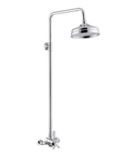 Hardwick Shower Pack Two - Concentric Single Outlet Shower Valve & Overhead Kit - Chrome