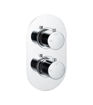 Eastfield Thermostatic Single Outlet Twin Shower Valve - Chrome