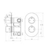 Eastfield Thermostatic Two Outlet Twin Shower Valve - Chrome