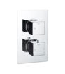 Commercial Thermostatic Single Outlet Twin Shower Valve - Chrome