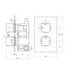 Commercial Thermostatic Single Outlet Twin Shower Valve - Chrome