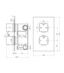 Commercial Thermostatic Two Outlet Twin Shower Valve - Chrome