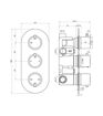 Eastfield Thermostatic Three Outlet Triple Shower Valve - Chrome