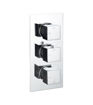 Commercial Thermostatic Two Outlet Triple Shower Valve - Chrome