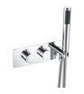 Bluebell Thermostatic Two Outlet Shower Valve w/Handset - Chrome