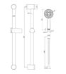Round Slider Rail Kit & 3 Mode Handset