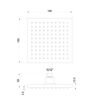 200mm Square Showerhead - Chrome