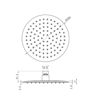 200mm Round Ultraslim Showerhead - St/Steel