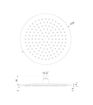 250mm Round Ultraslim Showerhead - St/Steel