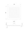 200mm Square Ultraslim Showerhead - St/Steel