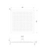 250mm Square Ultraslim Showerhead - St/Steel