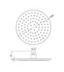 200mm Round Showerhead - Chrome