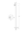350mm Square Shower Arm - Chrome
