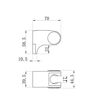 Round Wall Bracket - Chrome
