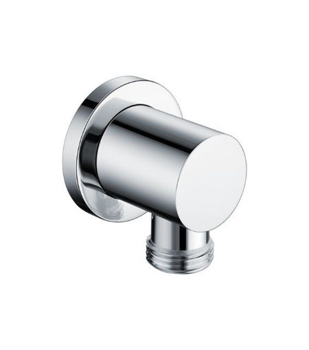 Round Wall Outlet Elbow - Chrome