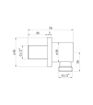 Round Wall Outlet Elbow - Chrome