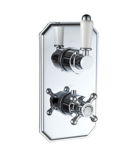 Hardwick Traditional Lever Thermostatic Single Outlet Shower Valve - Chrome