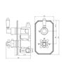 Hardwick Traditional Lever Thermostatic Single Outlet Shower Valve - Chrome