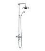 Hardwick Traditional Exposed Two Outlet Shower Valve w/Riser Kit & Overhead - Chrome