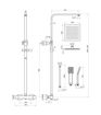 Square Thermostatic Bar Mixer w/Riser Kit - Matt Black