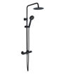 Round Thermostatic Bar Mixer w/Riser Kit - Matt Black