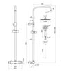 Round Thermostatic Bar Mixer w/Riser Kit - Matt Black