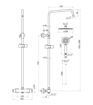 Round Thermostatic Bar Mixer w/Riser Kit - Brushed Brass