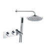 Bluebell Shower Pack One - Two Outlet Twin Shower Valve w/Handset & ABS Overhead - Chrome