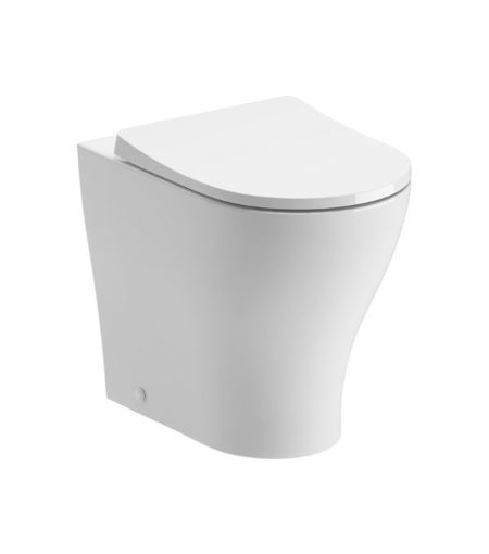 Lilac Rimless Back To Wall WC & Soft Close Seat