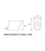Lilac Rimless Back To Wall WC & Soft Close Seat