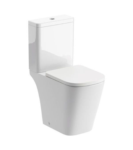 Nightingale Rimless Close Coupled Open Back Short Projection WC & Soft Close Seat