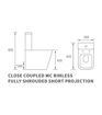 Nightingale Rimless Close Coupled Fully Shrouded Short Projection WC & Soft Close Seat