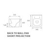 Nightingale Rimless Back To Wall Short Projection WC & Soft Close Seat