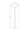 Stanwell 350mm Wall Hung 1 Door Tall Unit - Matt Deep Blue