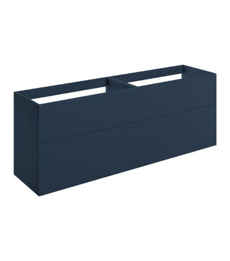 Stanwell 1180mm Wall Hung 4 Drawer Basin Unit (No Top) - Matt Deep Blue