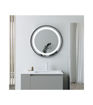 Chatsworth 600mm Round Front-Lit LED Mirror - Matt Black