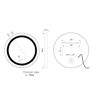 Chatsworth 600mm Round Front-Lit LED Mirror - Matt Black