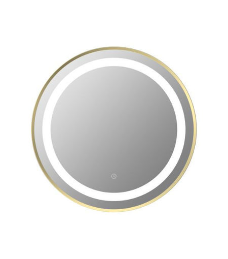 Chatsworth 600mm Round Front-Lit LED Mirror - Brushed Brass