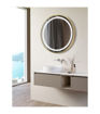 Chatsworth 600mm Round Front-Lit LED Mirror - Brushed Brass