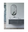 Kendal 800x400mm Oblong Mirror - Matt Black