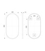 Kendal 800x400mm Oblong Mirror - Matt Black