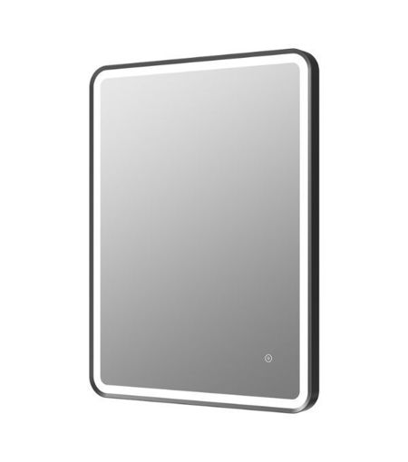 Cotswold 600mm Rectangle Front-Lit LED Mirror - Matt Black