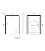 Cotswold 600mm Rectangle Front-Lit LED Mirror - Matt Black