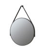 Maple 600mm Round Mirror - Matt Black