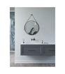 Maple 600mm Round Mirror - Matt Black