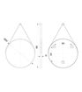 Maple 600mm Round Mirror - Matt Black